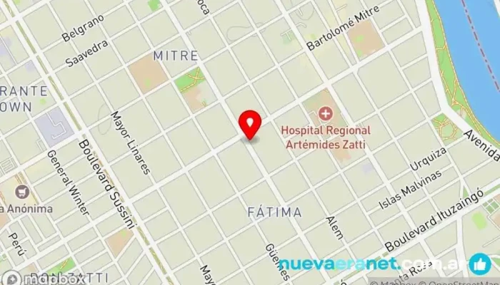 mapa de Panadería San Fernando Panadería en Viedma