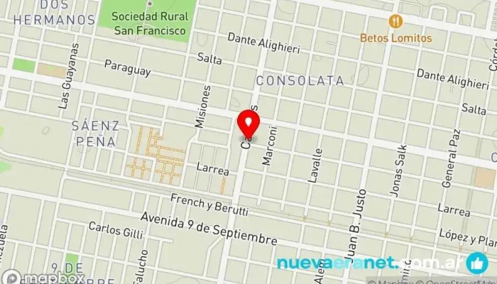 mapa de Panaderia San Fracisco Sucursal 2 Panadería en San Francisco