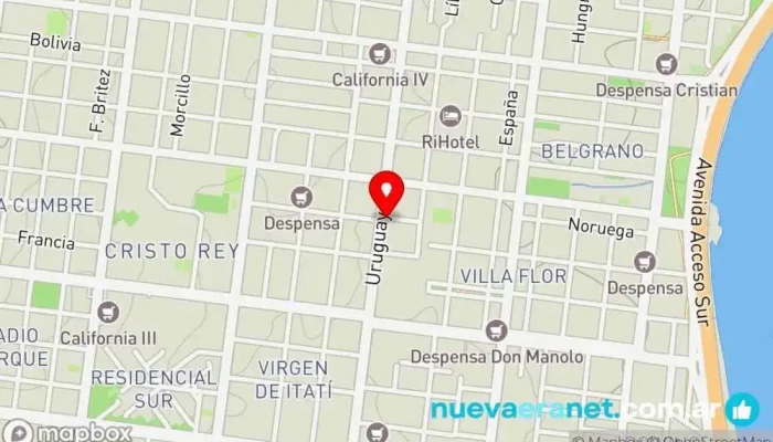 mapa de Panadería San Javier Panadería en Posadas