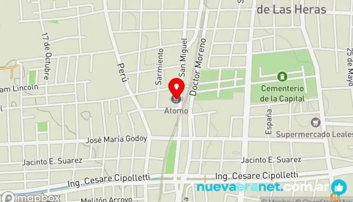 mapa de Panadería San José Panadería en Las Heras