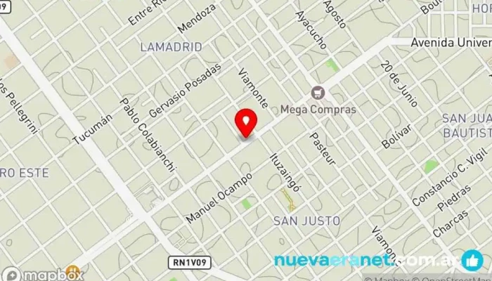 mapa de Panadería San José Panadería, Pastelería en Villa María