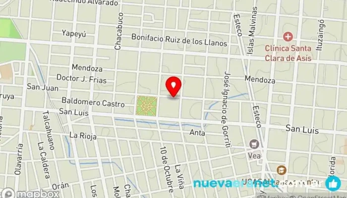 mapa de Panadería San Juan Panadería en Salta