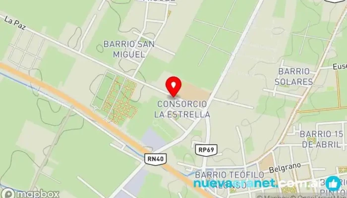 mapa de Panadería San Martín Panadería en Villa Gral. San Martin