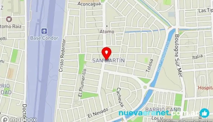 mapa de Panaderia San Martin Panadería en Mendoza