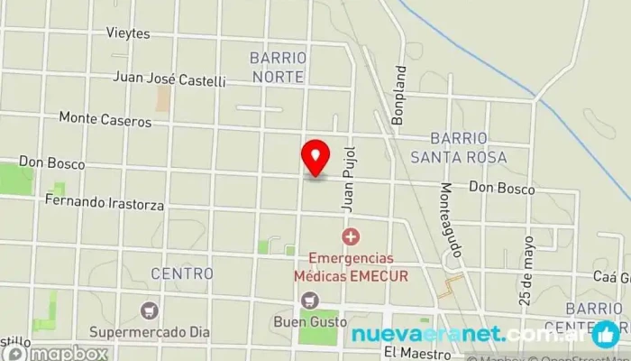 mapa de PANADERIA SAN MARTIN Panadería en Curuzú Cuatiá
