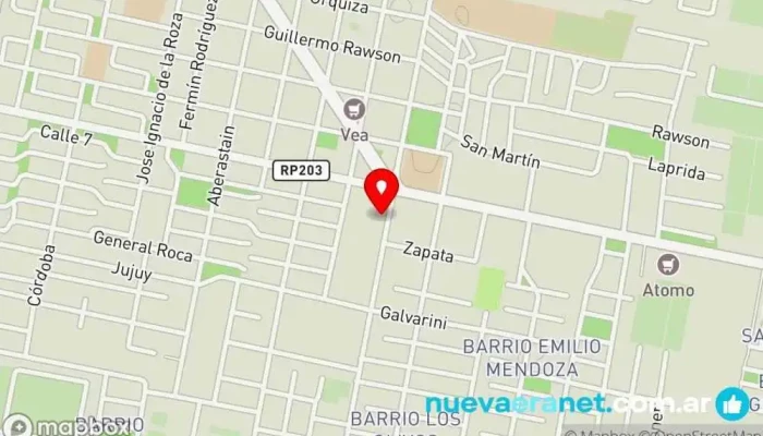 mapa de Panaderia San Nicolás Panadería en Villa Colón