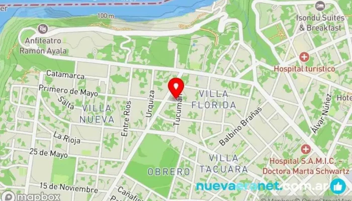 mapa de Panadería San Roque Panadería en Puerto Iguazú