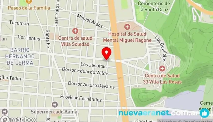 mapa de Panaderia San valentin II Panadería en Salta