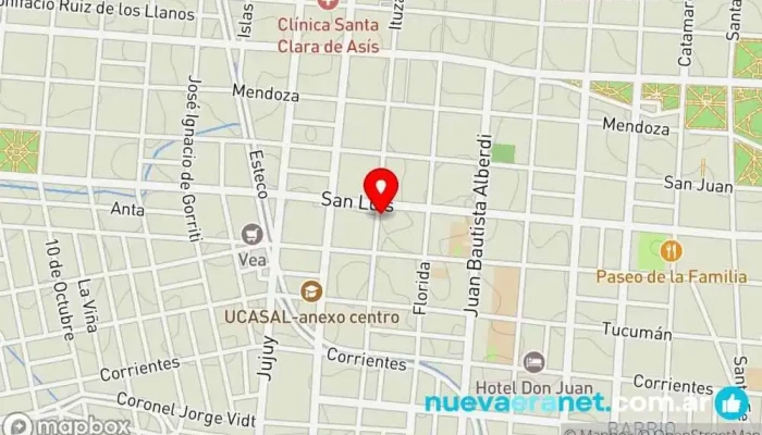mapa de Panaderia SAN VALENTIN Panadería en Salta