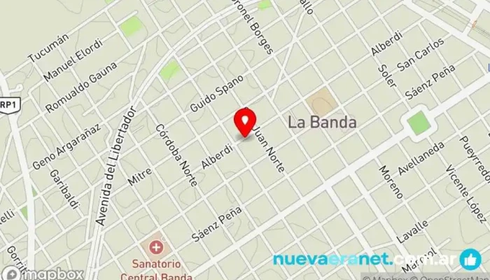 mapa de Panaderia Sanchez Panadería en La Banda