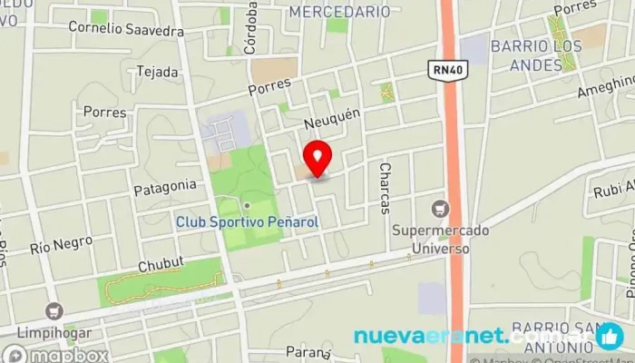 mapa de Panadería Santa Rita Panadería en Chimbas