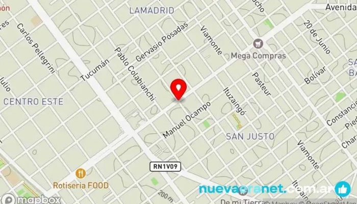 mapa de Panaderia Santa Rita Panadería en Villa María