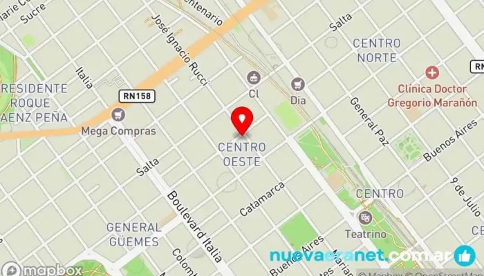 mapa de Panadería Santa Rita Panadería en Villa María