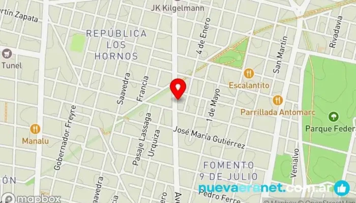 mapa de PANADERÍA Santa Teresita Artesanal Panadería, Pastelería francesa en Santa Fe de la Vera Cruz