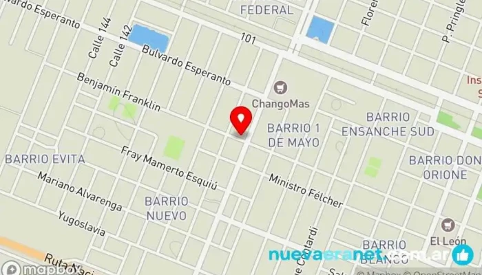 mapa de PANADERÍA SILVIA Panadería en Sáenz Peña