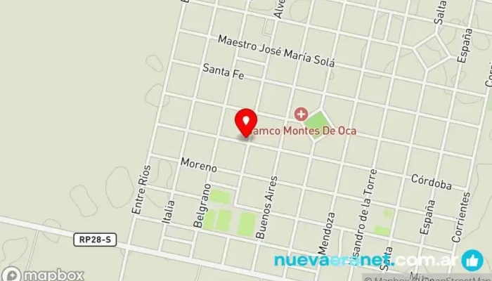 mapa de Panadería Sinturion Panadería en Montes de Oca