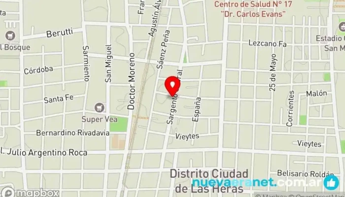 mapa de Panadería Ticac Panadería en Las Heras
