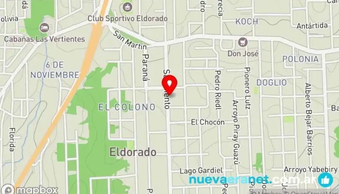 mapa de Panadería Tío Sonchy Panadería en Eldorado