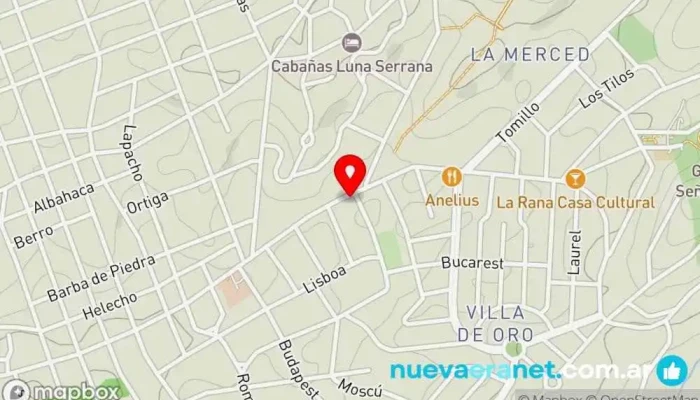 mapa de PANADERÍA TORIBIO Panadería en Villa Giardino