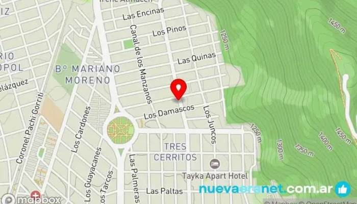 mapa de Panadería Tres Cerritos Panadería en Salta