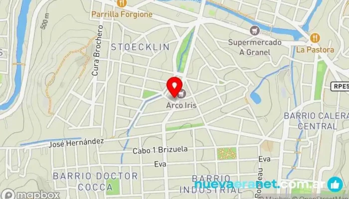 mapa de Panadería Tres Espigas Panadería en La Calera