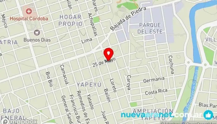 mapa de Panadería Triestina Panadería en Córdoba