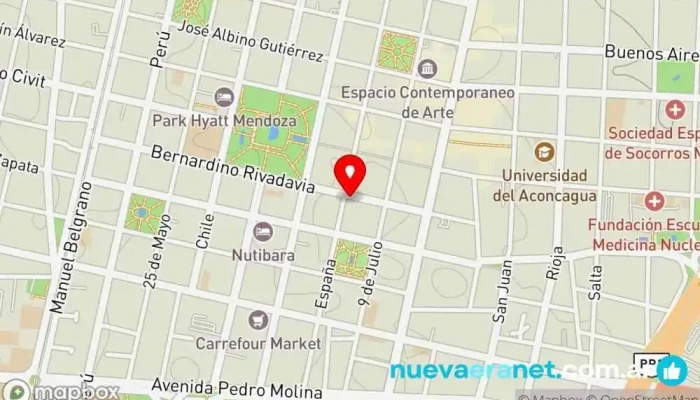 mapa de Panadería Trigal (Suc. Av. España) Panadería, Pastelería en Mendoza