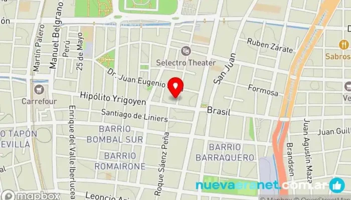 mapa de Panadería Trigal (Suc. Bombal) Panadería en Mendoza