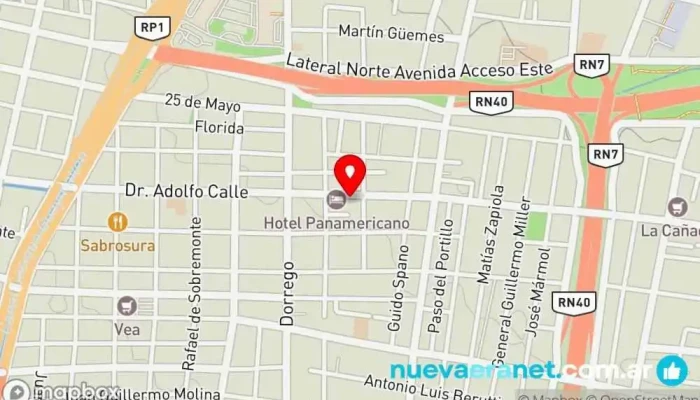 mapa de Panadería Trigal (Suc. Dorrego) Panadería, Pastelería, Tienda de pasta en Mendoza