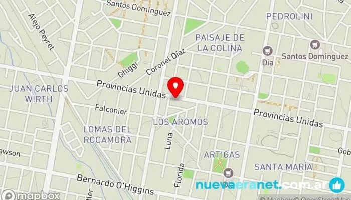 mapa de Panadería Unida Panadería en Paraná