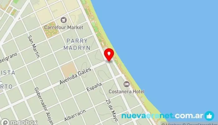 mapa de Panaderia Valentina Panadería, Cafetería, Panadería mayorista en Puerto Madryn