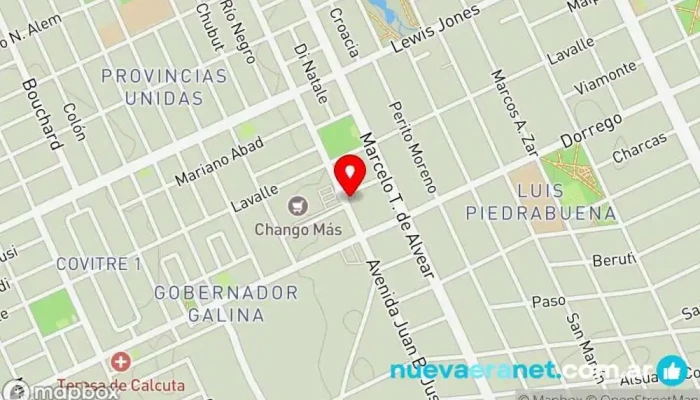 mapa de Panaderia Valentina Panadería en Puerto Madryn