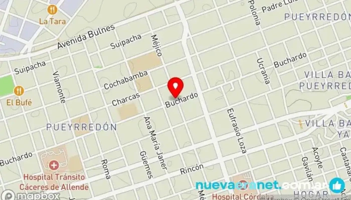mapa de Panadería Vallve Panadería en Córdoba
