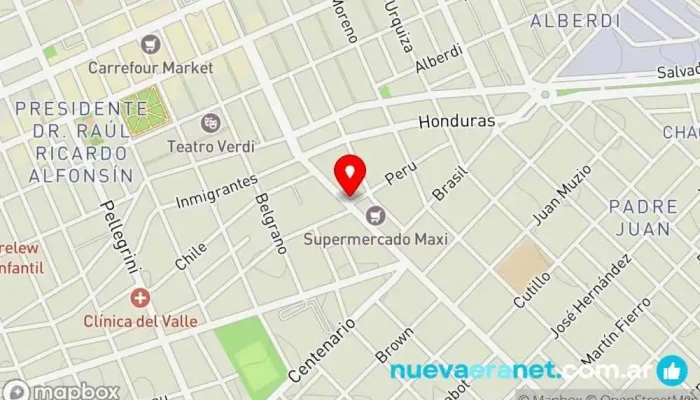 mapa de Panaderia Venecia Panadería en Trelew