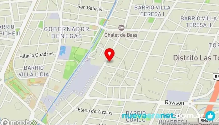 mapa de Panaderia Virgen de la Carrodilla Panadería en Godoy Cruz
