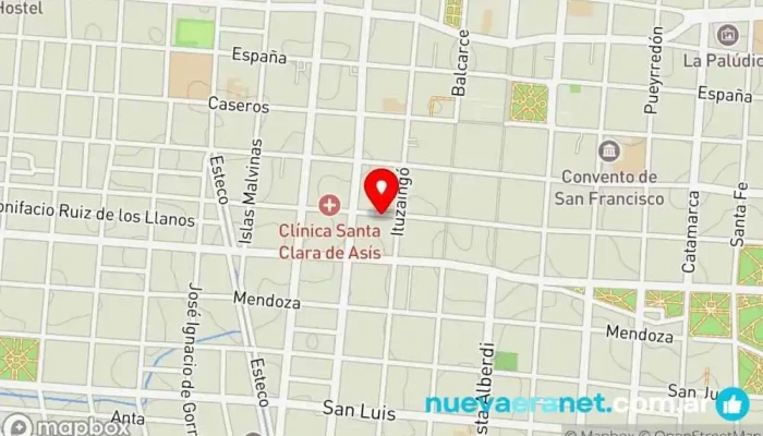 mapa de Panadería Virgen del Valle Free Shop Panadería en Salta