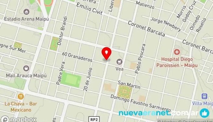 mapa de Panadería virgen del valle Panadería en Maipú