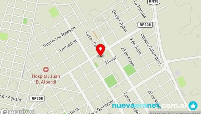 mapa de Panaderia Virgen Del Valle Panadería en Juan Bautista Alberdi