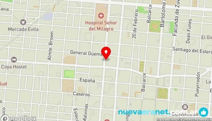mapa de Panadería Virgen del Valle Mayorista Panadería, Panadería mayorista en Salta