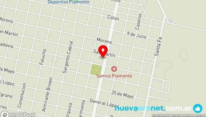 mapa de PANADERIA XAZZ Panadería en Piamonte