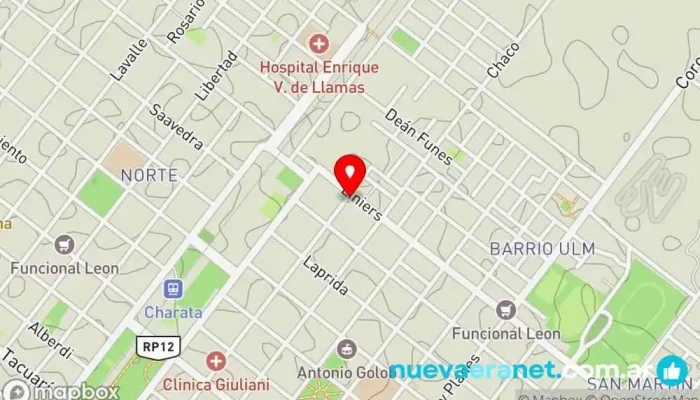 mapa de Panadería y Cafeteria Dulce Hogar Panadería, Cafetería en Charata