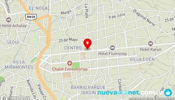 mapa de Panadería y Cafetería La falda Panadería en La Falda