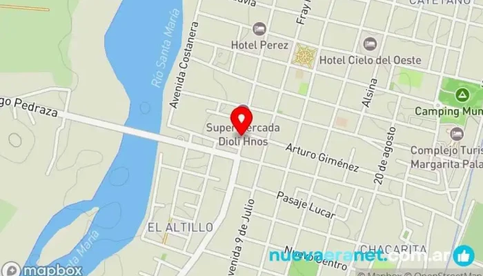 mapa de Panadería y Cafetería La Moderna Cafetería en Santa María