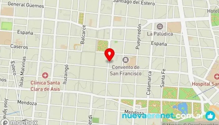 mapa de Panadería y Cafetería Pan Pan Panadería, Cafetería, Tienda de café en Salta