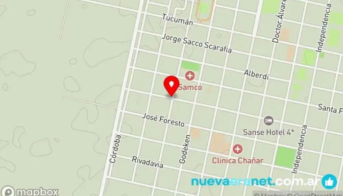 mapa de Panaderia Y Confiteria Albanesi Panadería en Chañar Ladeado