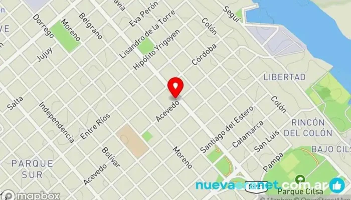 mapa de Panadería y Confitería Alemana Panadería, Pastelería francesa en Villa Constitución