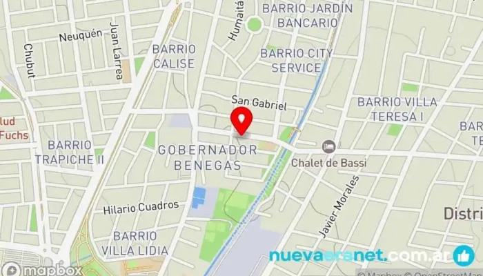 mapa de Panadería y Confitería Amanecer Panadería, Pastelería, Mercado en Godoy Cruz
