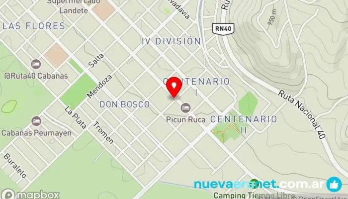 mapa de Panadería y Confitería AMULEN Panadería en Chos Malal