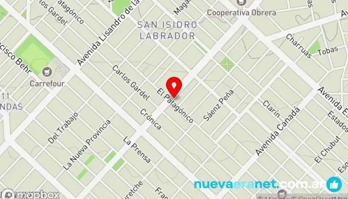 mapa de Panaderia y Confiteria Barile Panadería en Comodoro Rivadavia