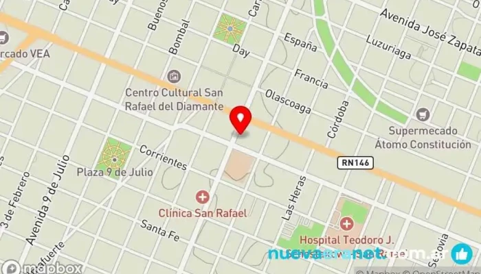 mapa de Panadería y confitería Belén Panadería en San Rafael
